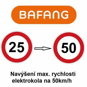 Služba navýšenie rýchlosti elektrobicykle 50km / h Bafang - Chip tuning