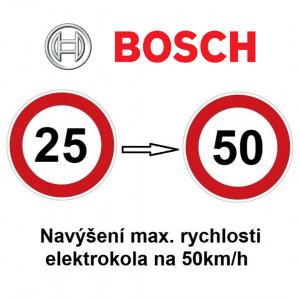 Služba navýšenie rýchlosti elektrobicykle 50km / h BOSCH - Chip tuning